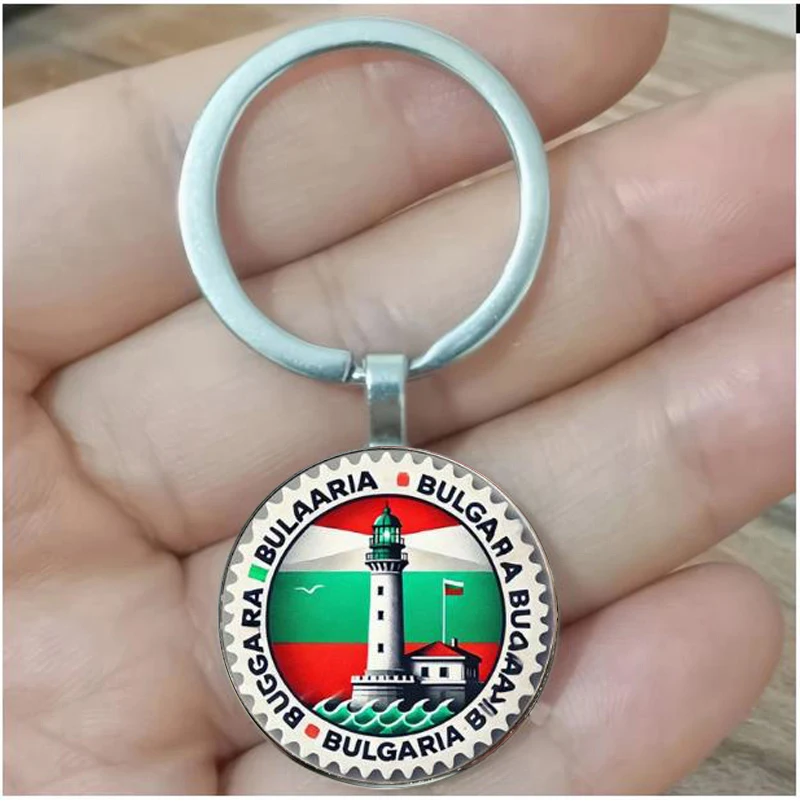 Круглый-брелок-из-цинкового-сплава-«Болгарская-Варна»-Черное-море-и-греческие-колониальные-воспоминания-вечный-синтетический-камень-—-идеальный-подарок-для-тра