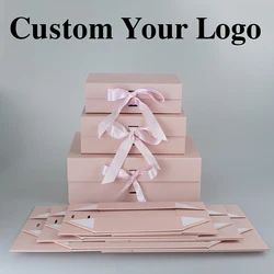 1 Pcs Free Custom Logo Gifts Box Package Box Wedding Bow Tie Package Paper Box Folding Christams Day Box Cosmetic