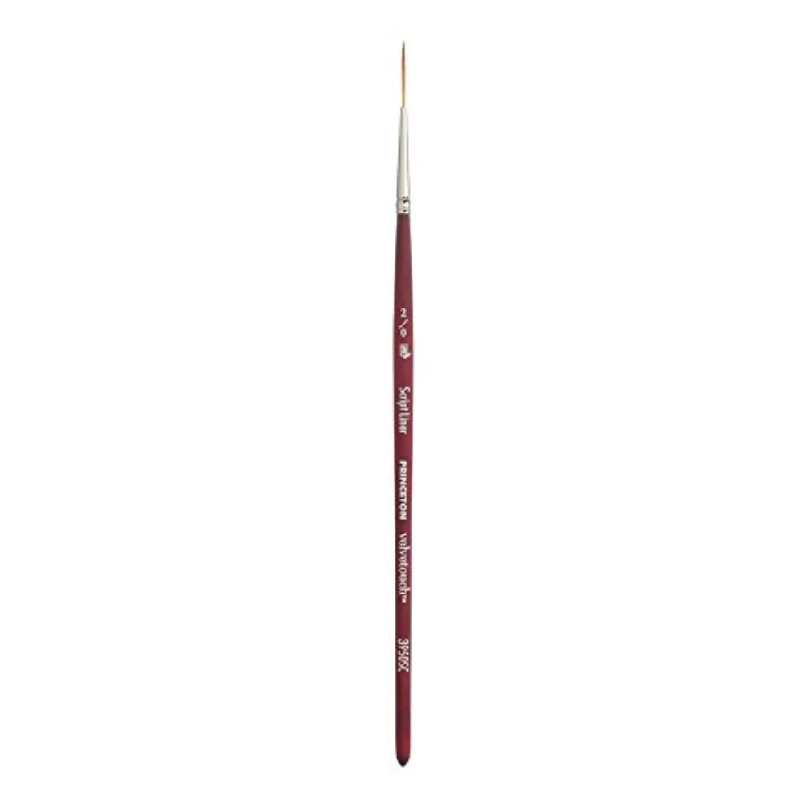 

Velvetouch Artiste, Mixed-Media Brush for Acrylic, Watercolor and Oil, Series 3950 Script Liner Luxury Synthetic, Size 2/0