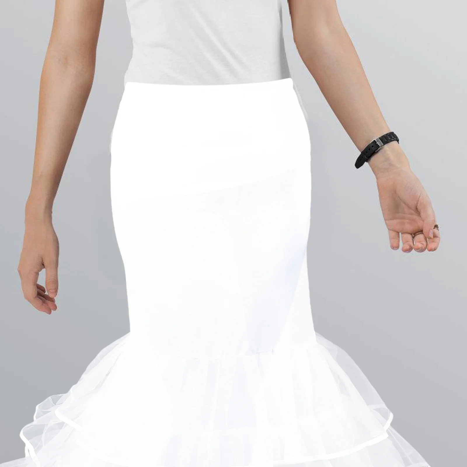 

Wedding Dress Petticoat Elastic Waist Mermaid Fish Tail Floor Length Trumpet Underskirt for Women Formal Dress