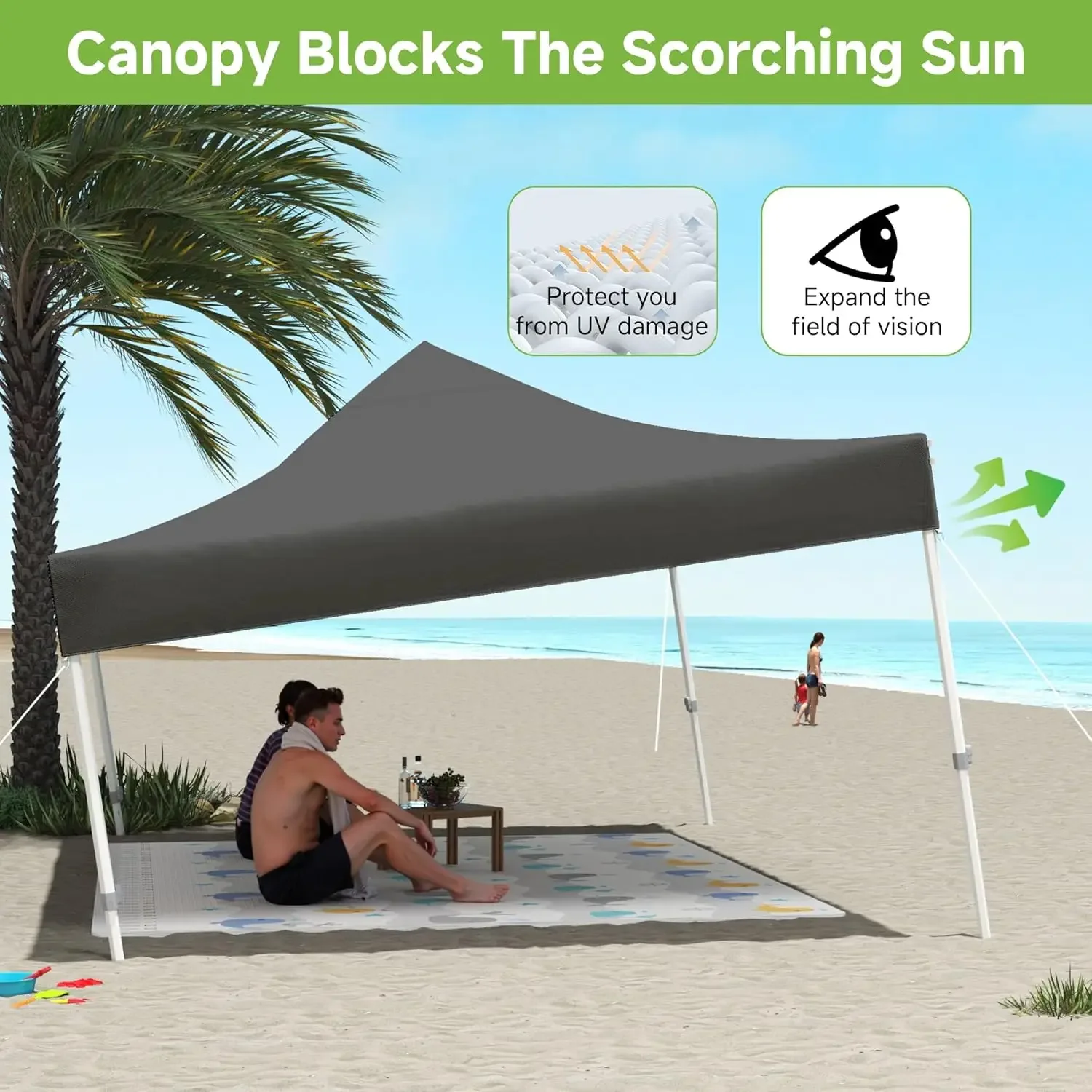 10x15ft فناء سهل الإعداد المنبثقة المظلة التجارية الثقيلة، خيمة المظلة للمناسبات الخارجية المأوى المحمولة الفورية #5