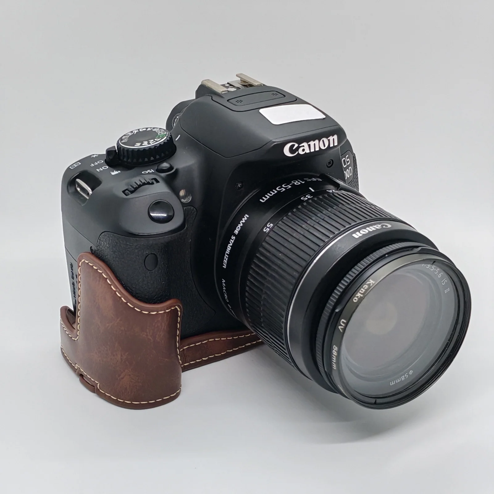 Funda de cuero con empuñadura para cámara Canon Eos 700D 750D 760D Rebel T5i T6i T6s