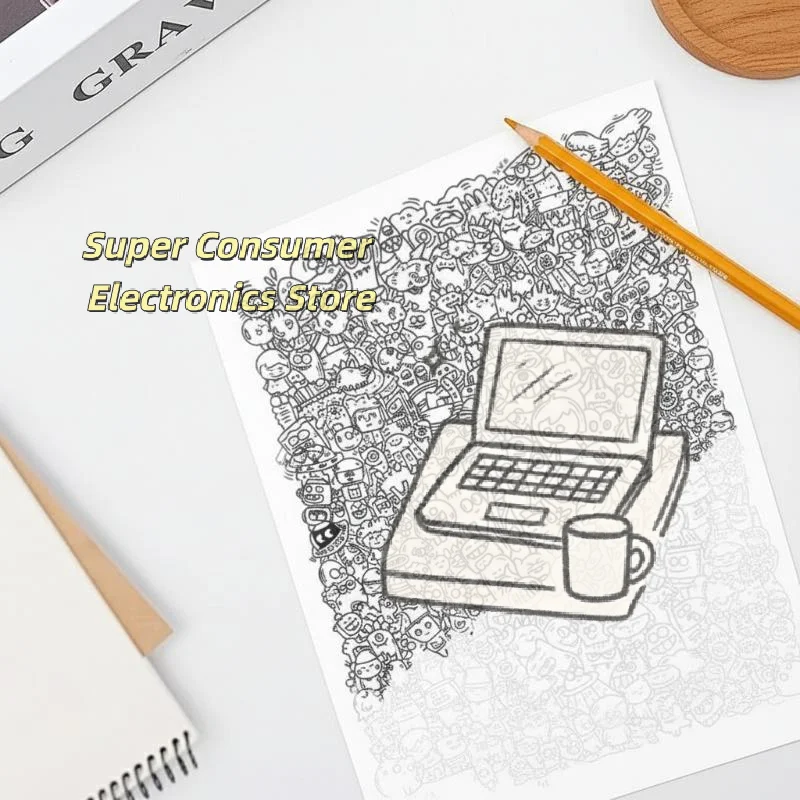#@Decompression And Copying Sketch Book Containing Rich Funny Elements Unique Patterns Good Way To Pass The Time