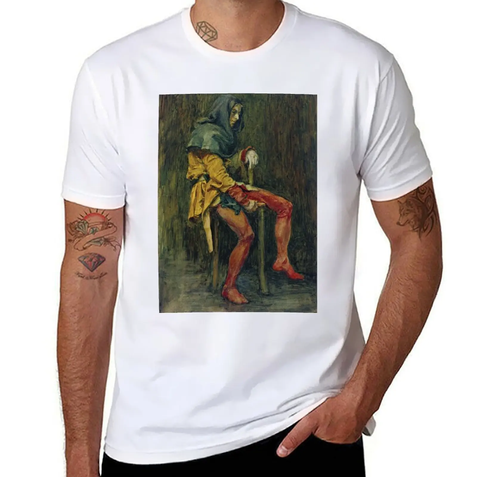 

Vintage John William Waterhouse The Jester c1917 T-Shirt man t shirt luxury man t shirt cotton high quality T-Shirt