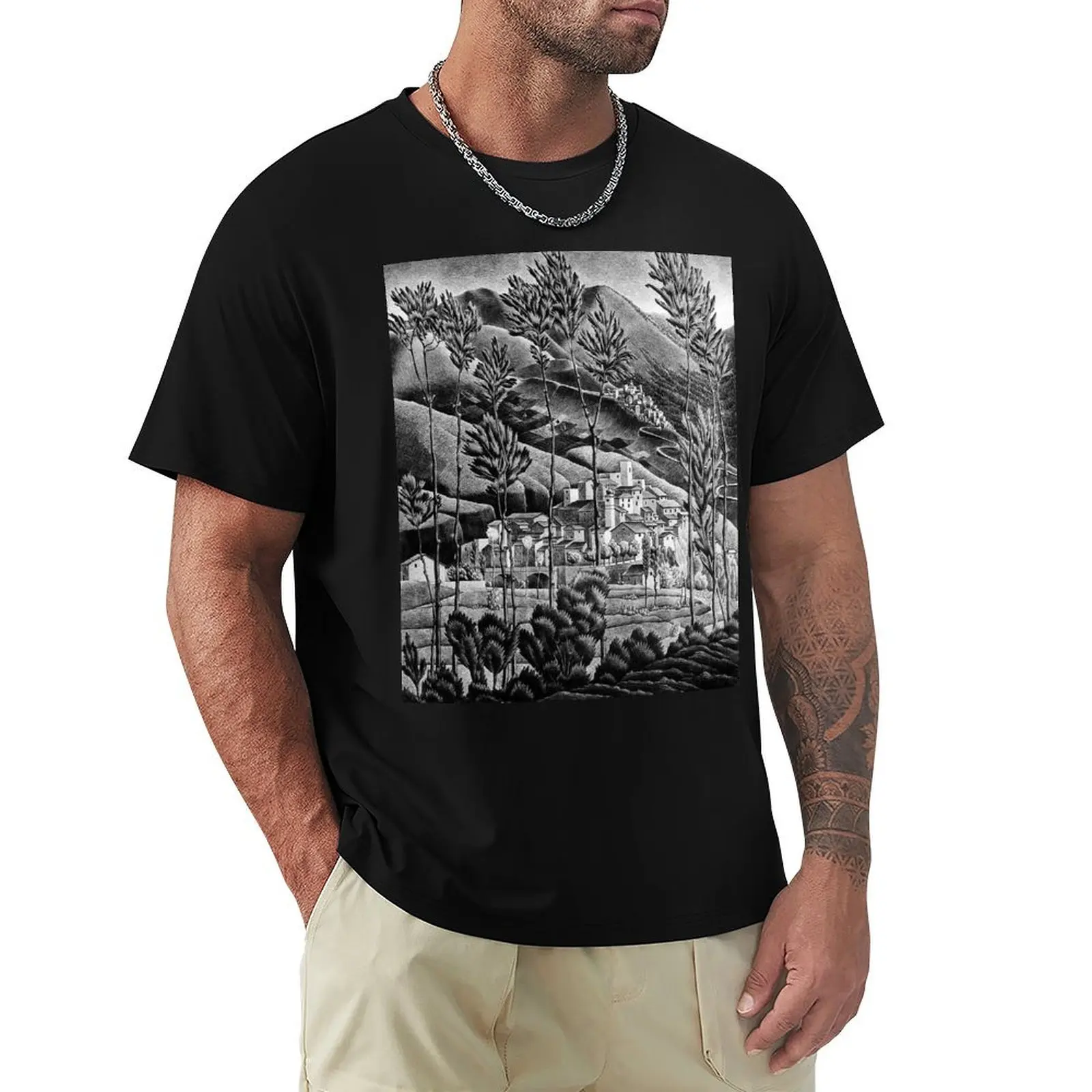 M.C. Escher T-Shirt t shirts for man cotton funny T-Shirt