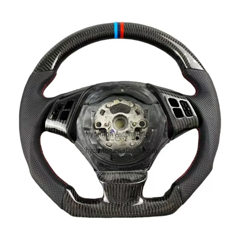 

Низкоугольное волокно, перфорированная кожаная верхняя полоса M Performance для автоматического рулевого колеса BMW E90