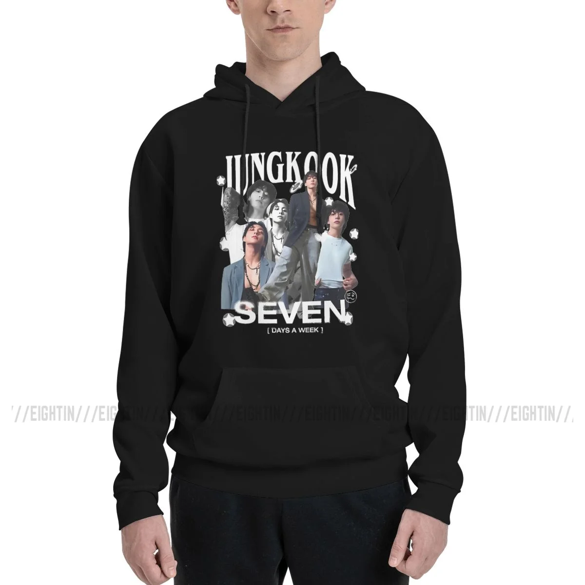 Funny Hoodies Couple Thin Fleece Sweatshirt Men's Retro Jung-Kook Seven Cotton Hooded Sweatshirt Birthday Present Hoodie Shirt