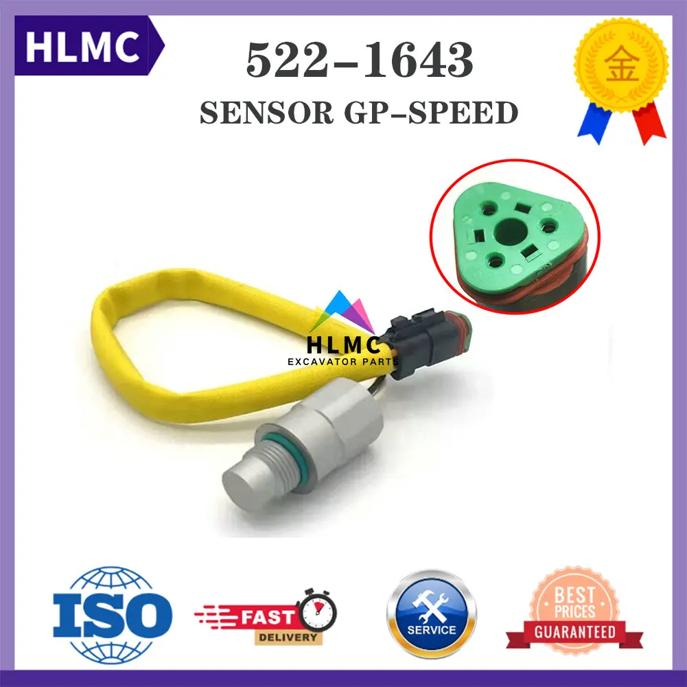 

Excavator Construction Machinery Parts Pressure Sensor Speed Sensor Water Temperature Sensor for CA5221643 522-1643 5221643