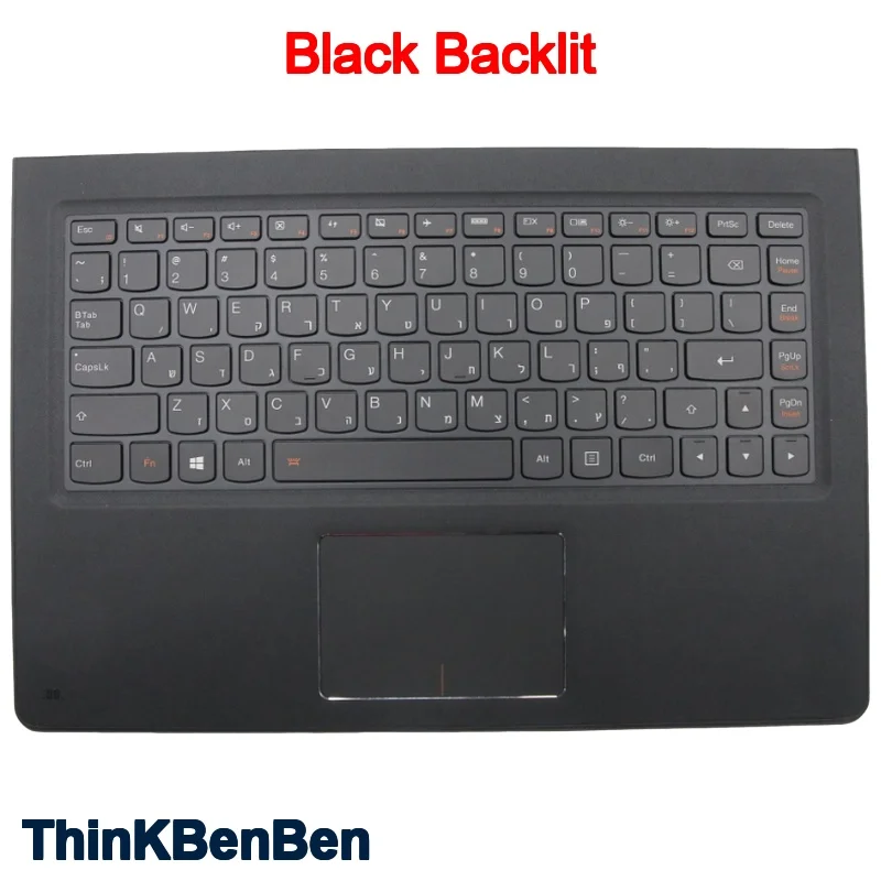 

Черный верхний корпус с подсветкой клавиатуры для Lenovo Ideapad Yoga 900 13 13ISK 2 4 Pro 5CB0K48467