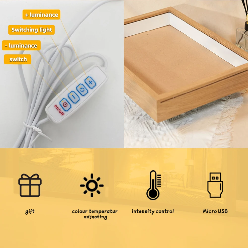 Anime Figura Punto Luce Pittura Cornice per foto Carino Led NightLight Camera da letto Parete Comodino Decorazione Camera dei bambini Lampada lunare