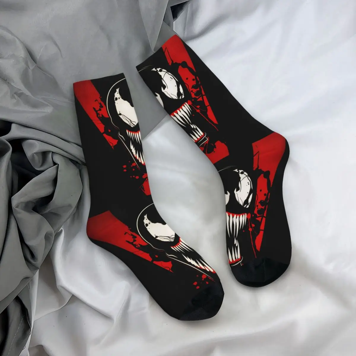 Padrão sem costura dos homens Impresso Tripulação Compressão Sock, Marvel Venom, Hip Hop, Louco, Engraçado, Hip Hop, Meninos, Presente Novidade