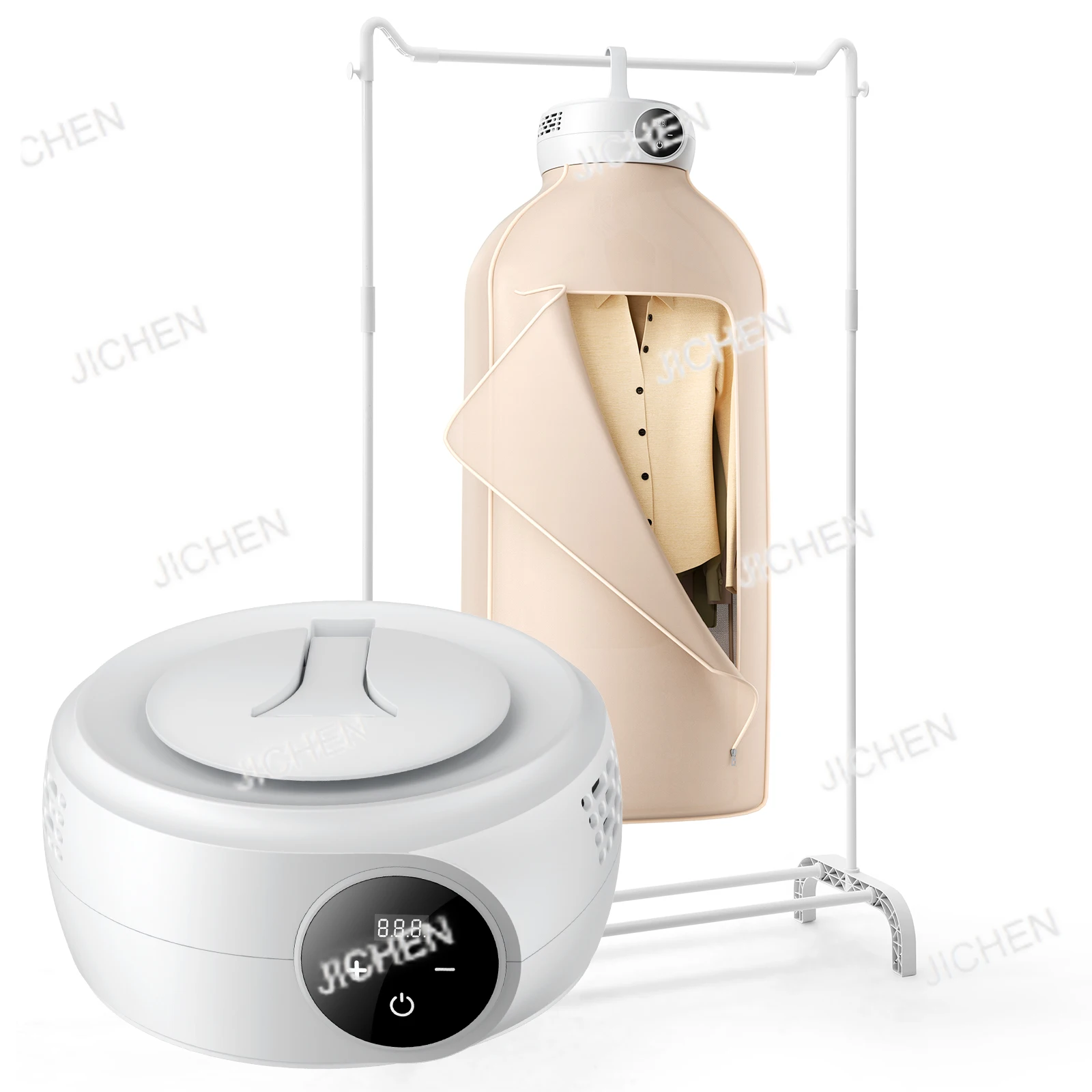JC مجفف ملابس محمول مع حقيبة مجفف 600 واط مجفف صغير قابل للطي مع مؤقت 5 ساعات وشاشة LED لمسكن الشقق RVs أو الساخن #1