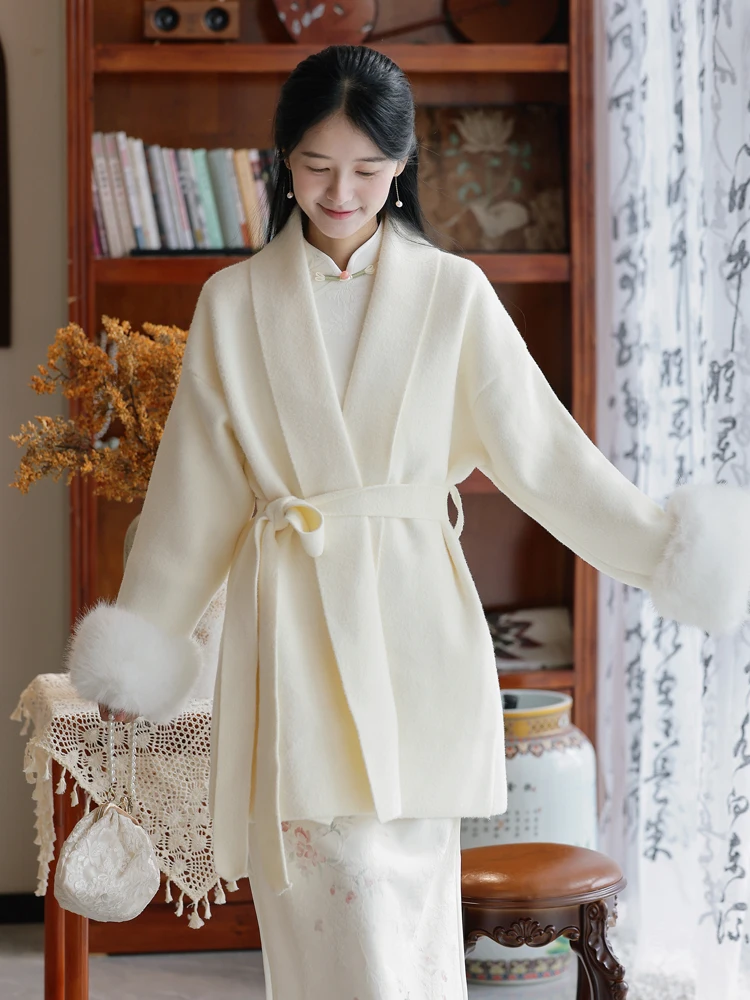 

Женский вязаный открытый кардиган Lazy Sle, норковое бархатное пальто, длинное све, свободный крой, средней длины, милый, осенняя мода 2023 г.