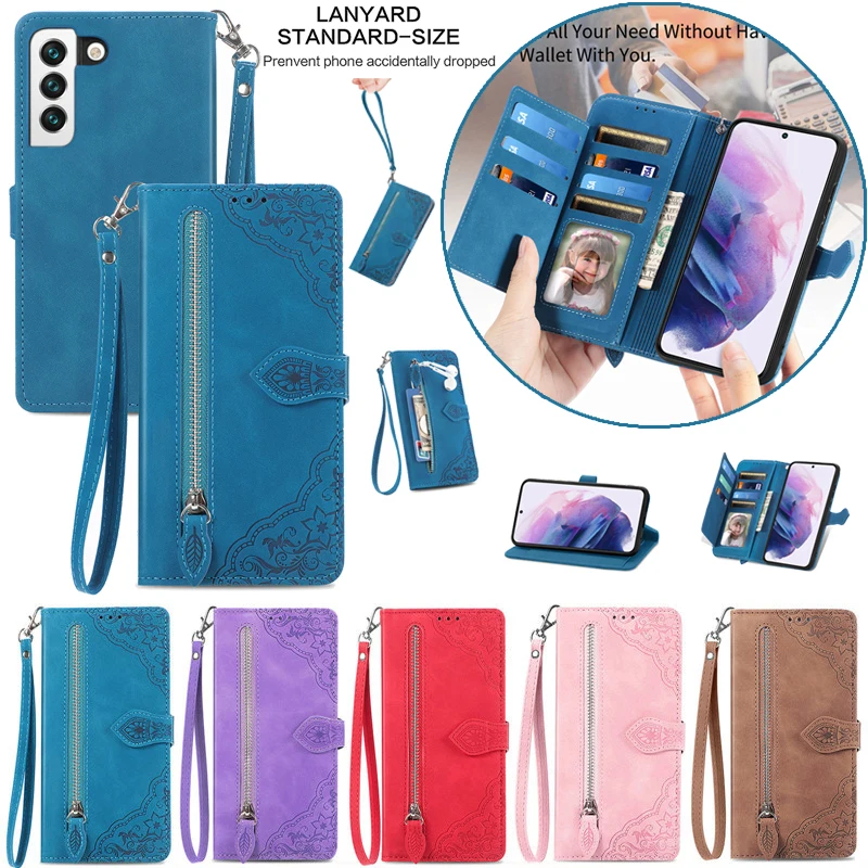 

Zipper Wallet Card Cover For Samsung Galaxy A55 A35 A25 A15 A54 A34 A24 A14 A73 A53 A33 A23 A13 A72 A52S A32 Leather Phone Case