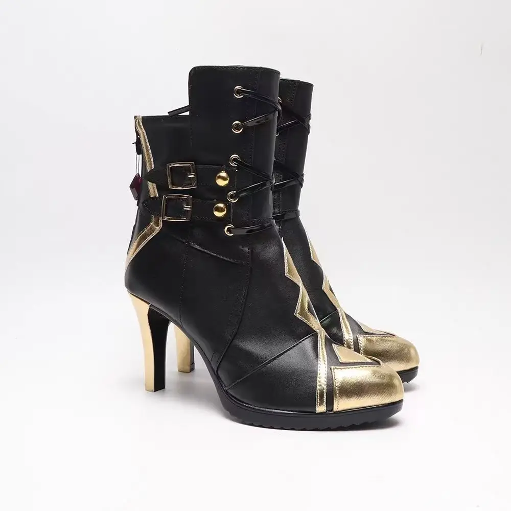 Genshin Impact Arlecchino Cosplay Boots Shoes Various Sizes In Stock Men Women Anime Halloween Party