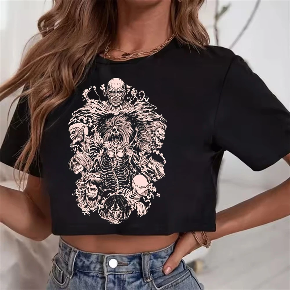 Attack on Titanic cropped top female cute jojifuku cheap alternative  streetwear shirt clearance sales gyaru cheap kawaii