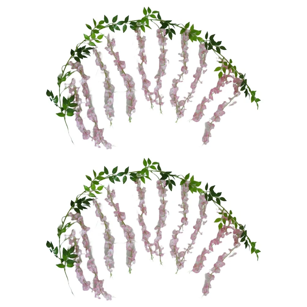 2 كروم زهرة الوستارية الاصطناعية للمنزل الأنيق وديكور الزفاف مادة حريرية تدوم طويلاً لجميع المناسبات #3