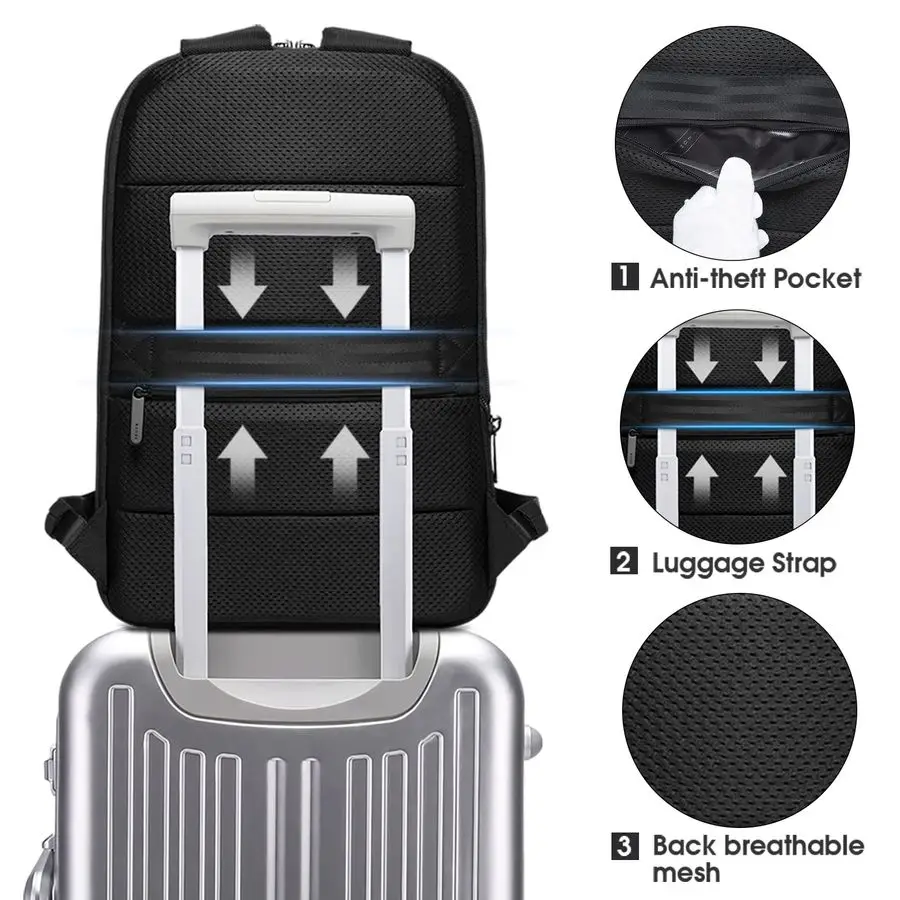 Slim Laptop Backpacks 17.3inch,Expandable Business Work Backpack for Men and Women Large