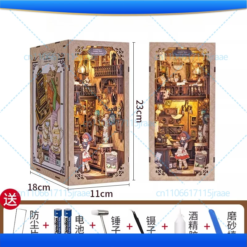 

Antique shop handmade book DIY hut model small ornament