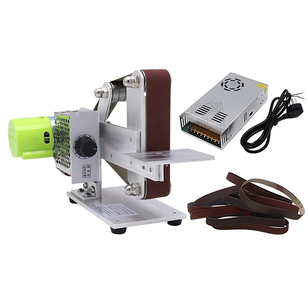 

DIY Micro Belt Machine Electric Mini Polishing Sanding Machine Bench Sander Abrasive Belt Sander Grinding Machine 360W