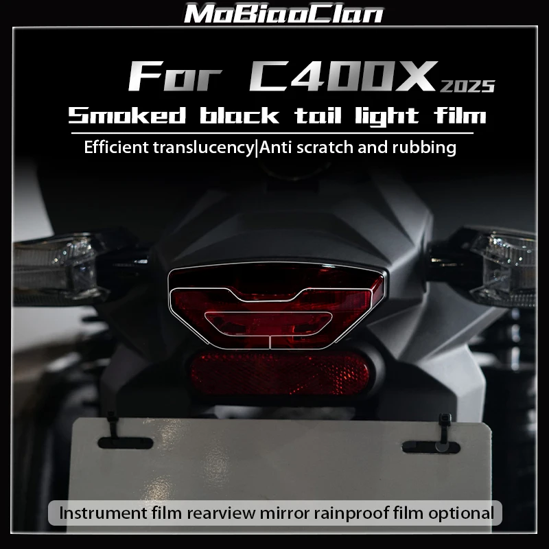 لسيارات BMW C400X 2025 المصباح الأمامي فيلم الضوء الخلفي طبقة رقيقة واقية شفافة ملحقات ملصق الليزر على شكل قرص العسل