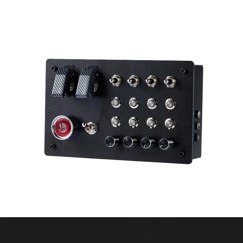 for PC USB Simulates Racing Car Central Control Box Multifunctional Button Box