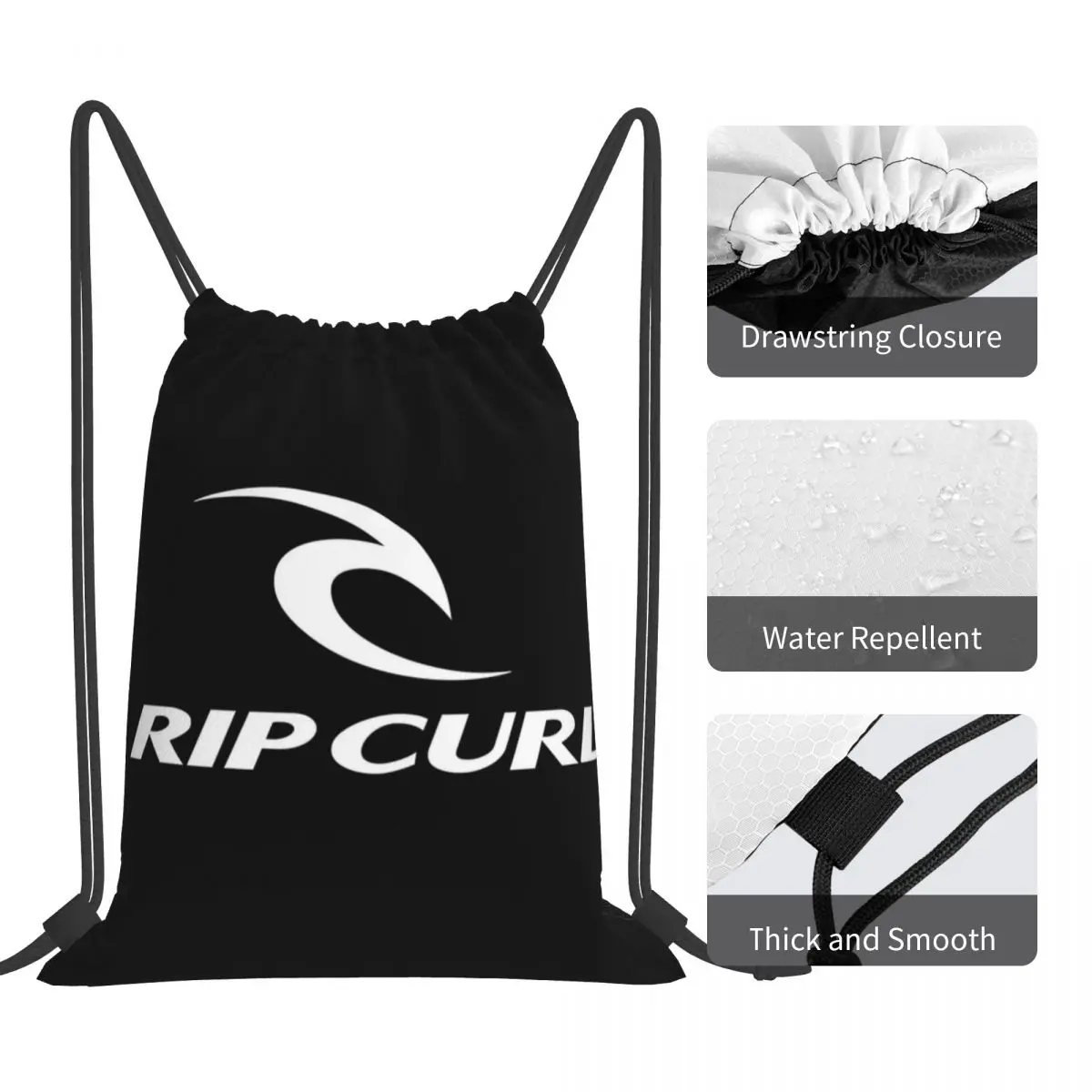 Rip curl logotipo mochilas multi-função portátil sacos de cordão saco de armazenamento sacos de livro para viagens escola