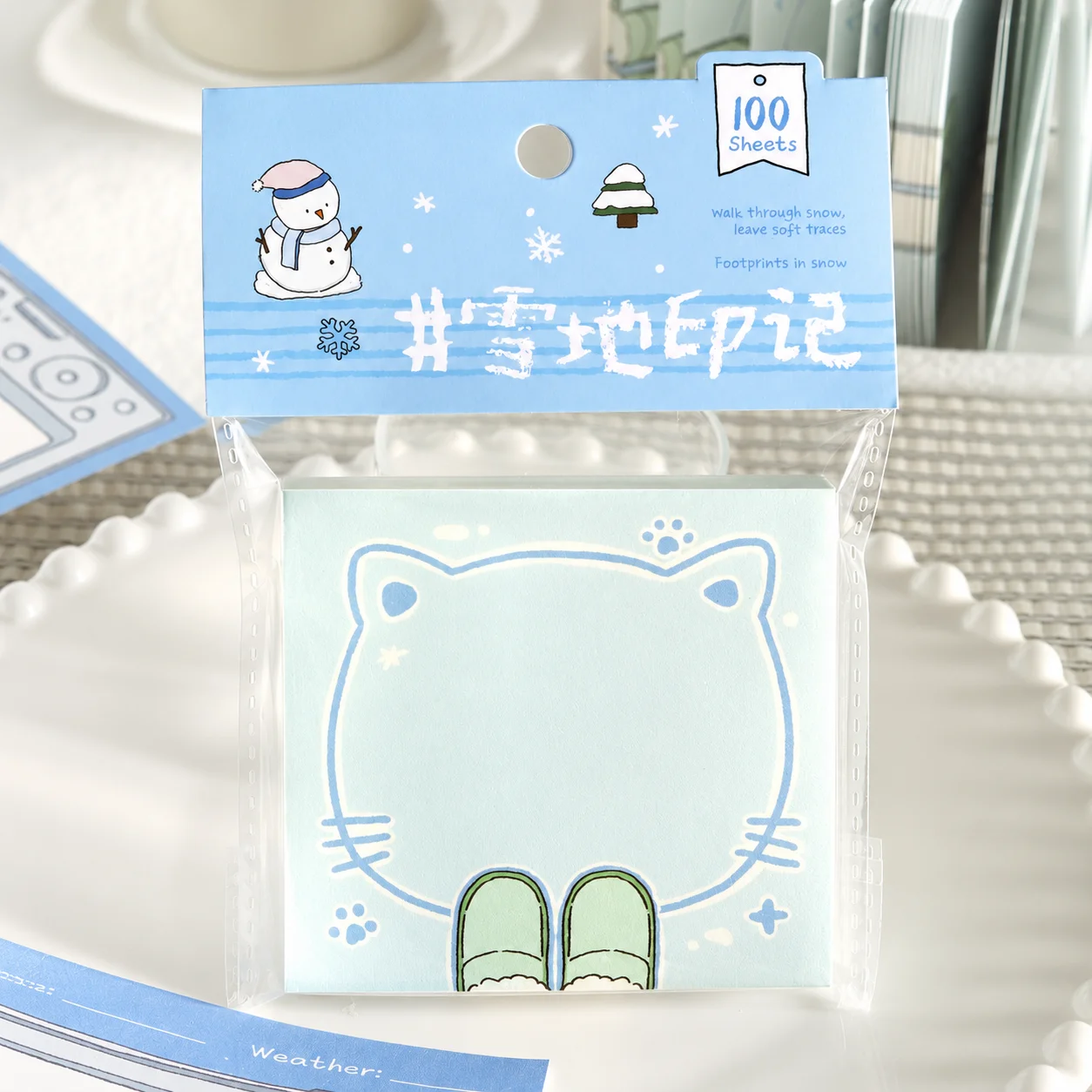 Square Memo Sheets Writing Paper Memo Notepad Sticky Notes Individual Self-Stick Memo Pad For Book Marking Journal Decoration