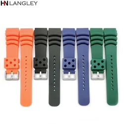 20mm 22mm 24mm Universal Silicone Sport Strap Waterproof Watchband Rubber for Seiko Replacement Bracelet Band Watch Accessories