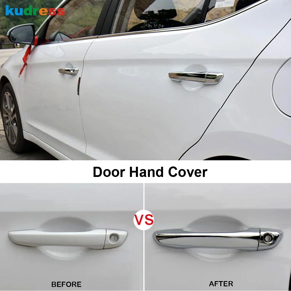 For Hyundai Verna Solaris Accent 2018 2019 2020 2021 2022 5th GE Chrome Car Side Door Handle Cover Trim Exterior Accessories