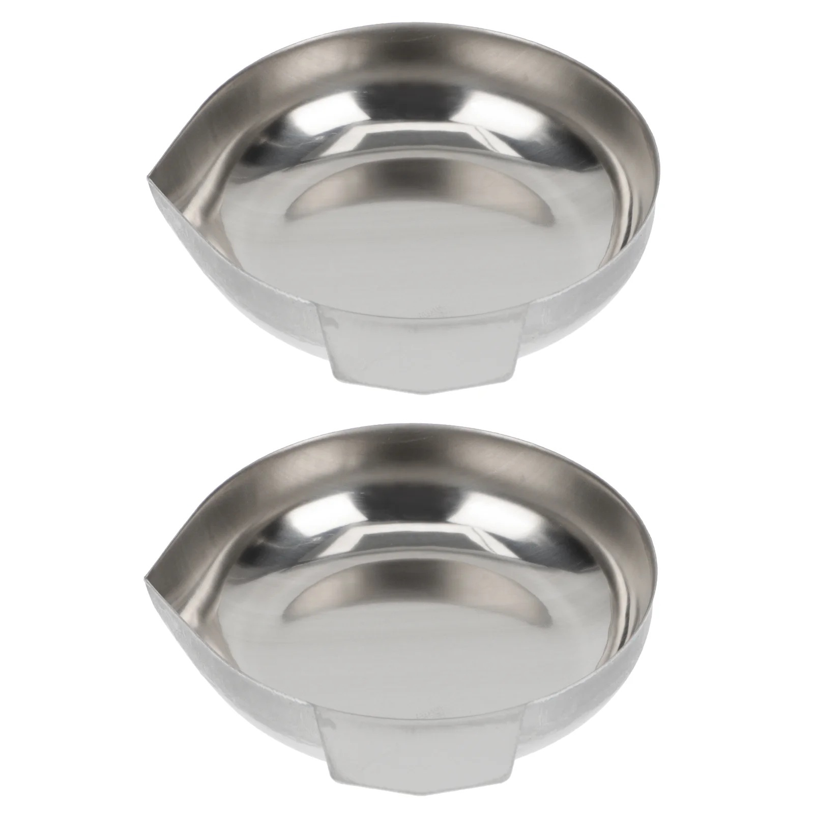 2 Pcs Micro Stainless Steel Weighing Pan Food Trays Digital Scale Mini Electronic Balance