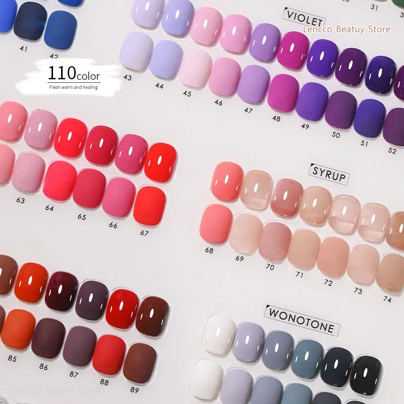 Lencco 110 Stuks Zeer Goede Gellak Set Met Kleurenkaart Professionals Groothandel Nagellak Kit Voor Nagel Benodigdheden 15Ml Nagelgel