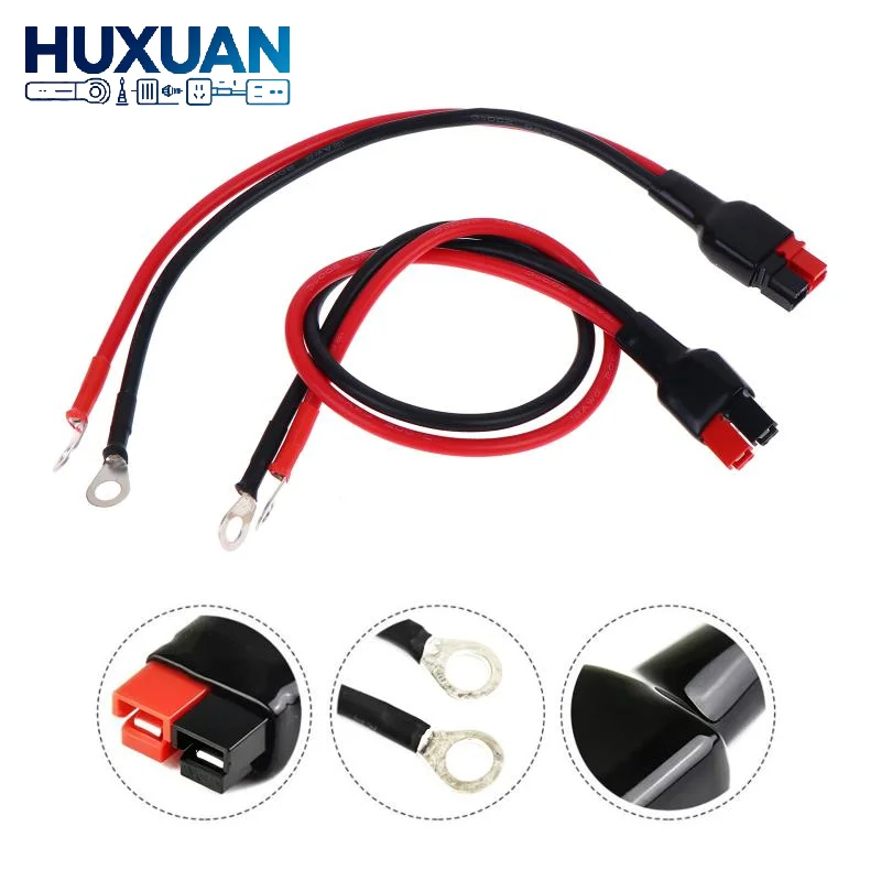 Golf Battery Leads 30A 12AWG M6 Heavy Duty Anti-Abrasion Cable with Connector for Travel Golf Cart Use