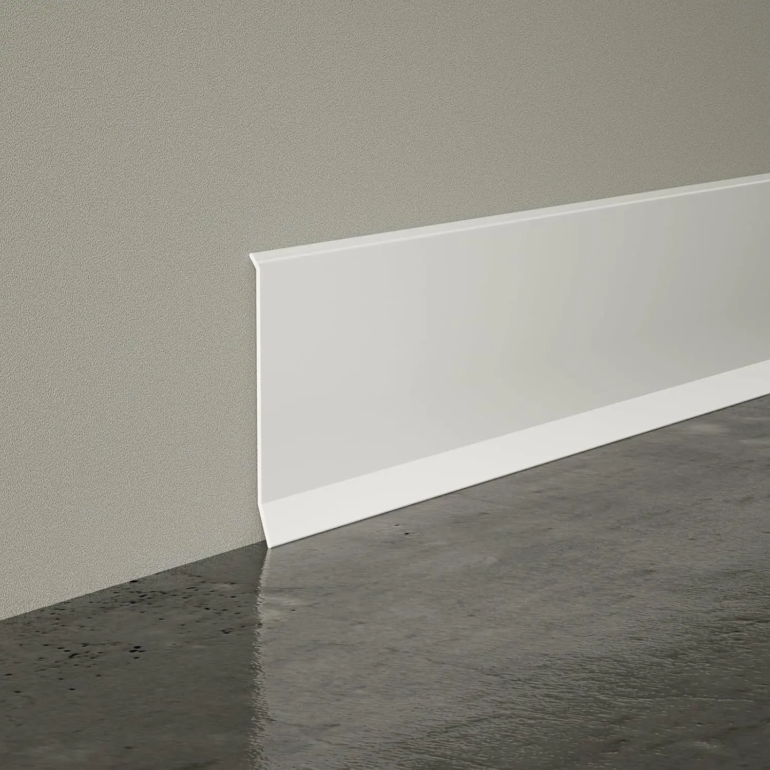 Moldura de zócalo de pared flexible, base de piso de vinilo autoadhesiva de 6 pulgadas, moldura de base de goma despegable y adhesiva (blanco, 20 pies)