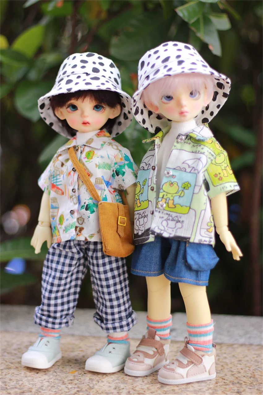 

BJD Clothes YOSD 6 points 1/6 size Printed shirt Milk Wind 6-piece suit bjd Doll Accessories