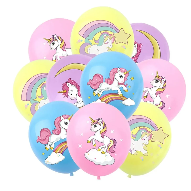 20Pcs Unicorn Balloons Party Supplies Latex Balloon Kids Cartoon Animal Horse Float Globe Baby Shower Birthday Party Decors