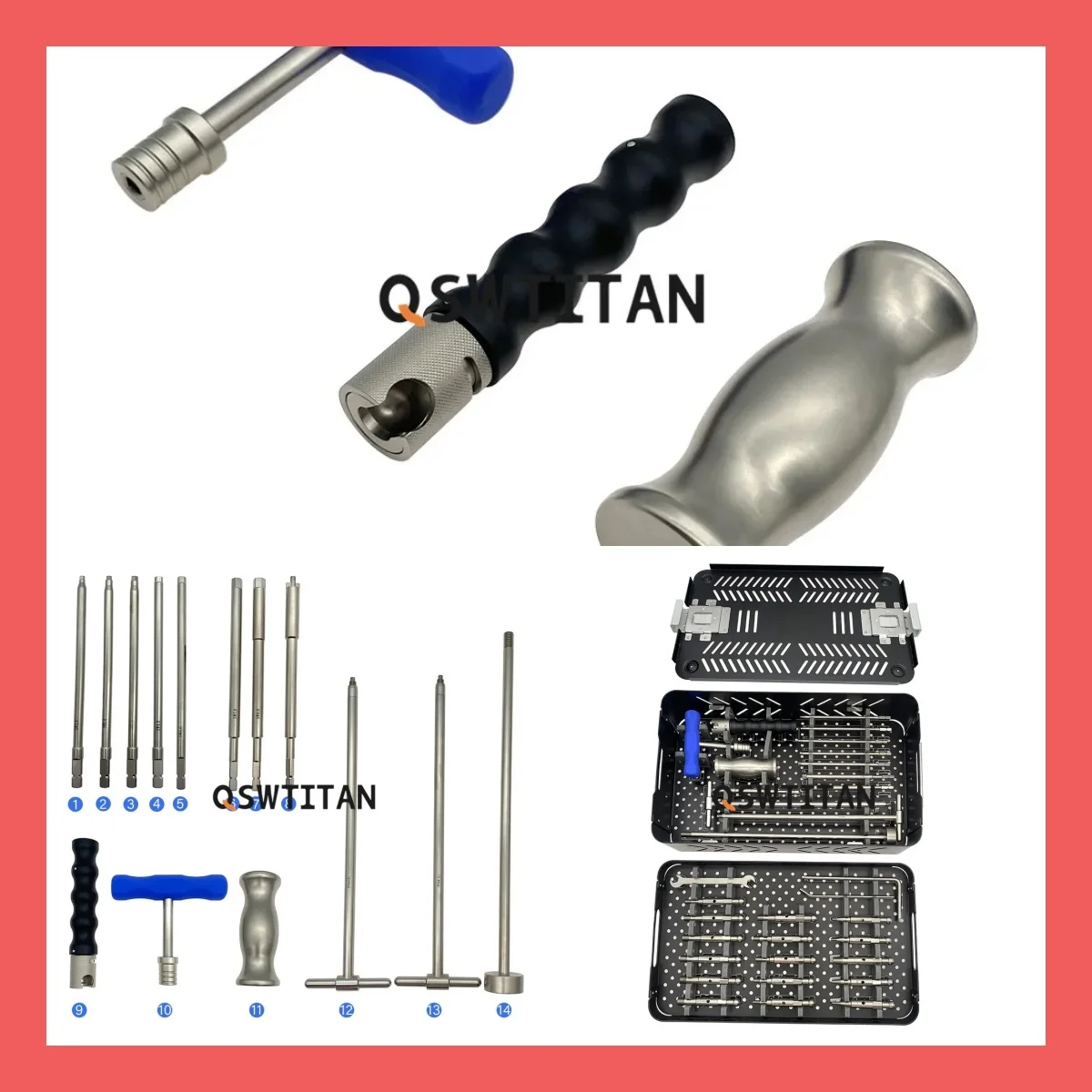 Broken Screw & Intramedullary Nail Removal Kit Pet Orthopedic Surgical Instruments
