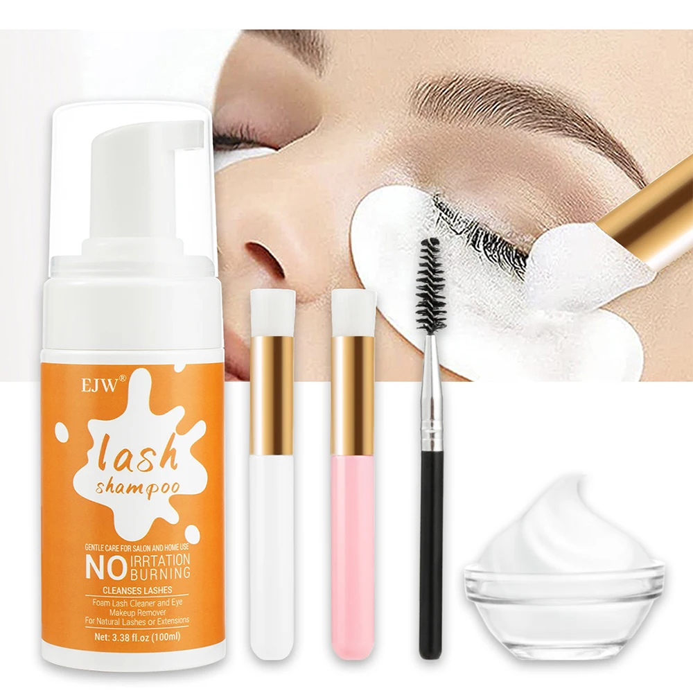فرشاة شامبو الرموش/منظف رغوي للجفن/غسل لوصلات الرموش الطبيعية/مستلزمات للاستخدام الاحترافي والمنزلي