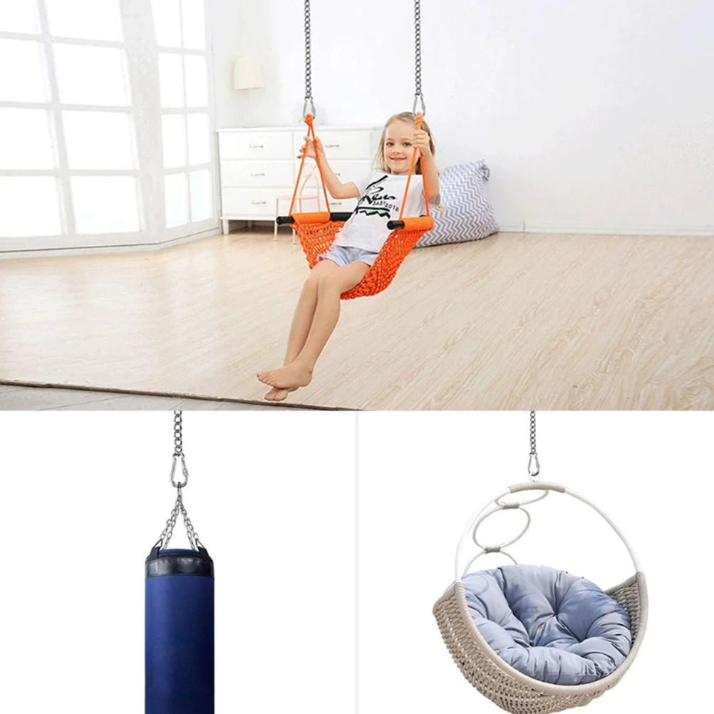 Cadena colgante de acero inoxidable con ganchos a presión, hamaca, columpio, silla, sacos de arena, boxeo, porche, columpios de neumáticos, bolsa de
