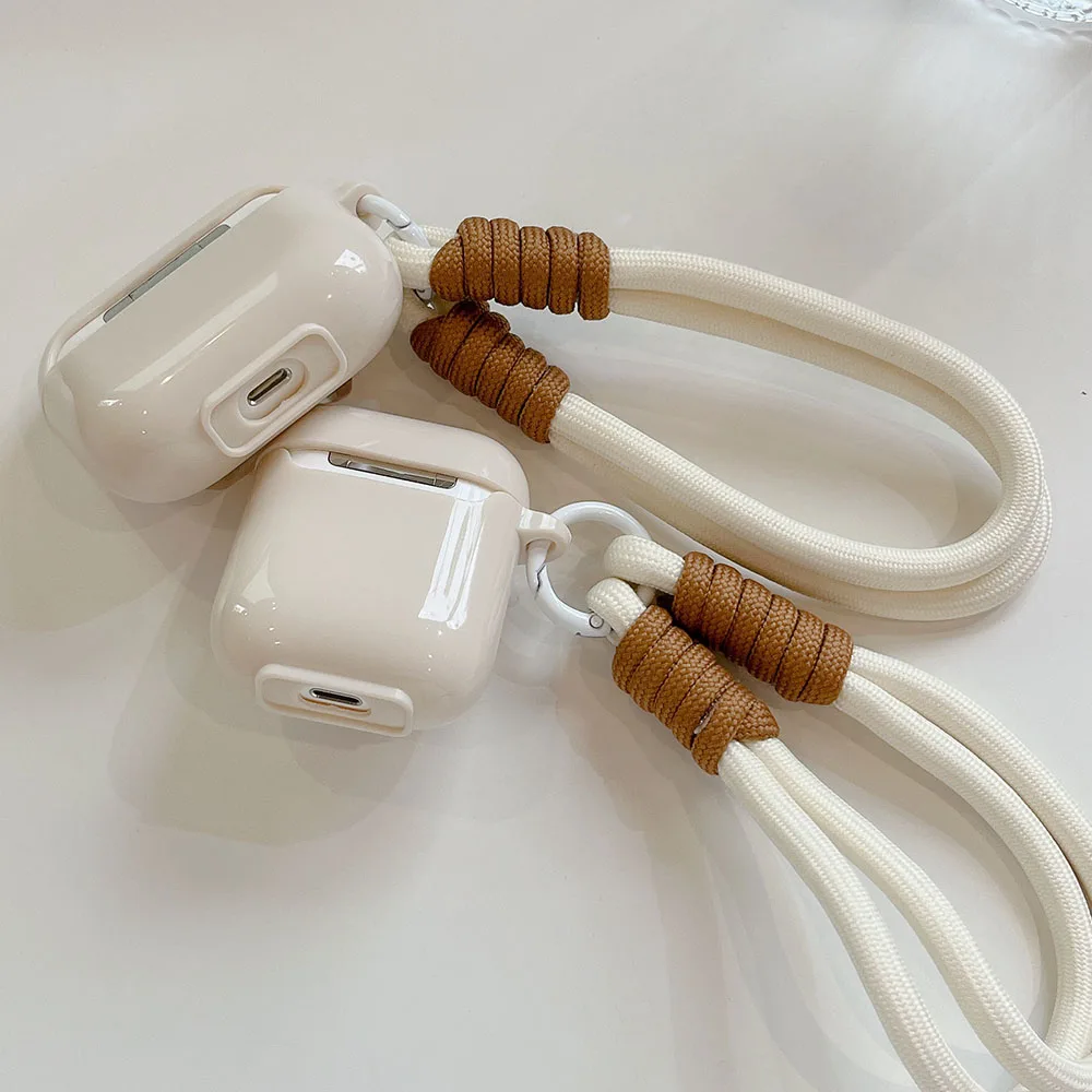 Custodia per auricolari con cinturino da polso con cinturino da polso con pietra preziosa 3D per Apple Airpods Pro 2 1 Airpod 3 Custodia morbida per scatola di ricarica per cuffie in silicone