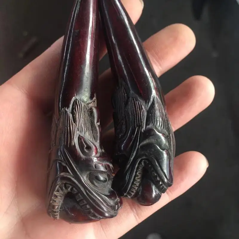 Red Yak Bone Pendant Accessory Ornament Vintage Ethnic Style