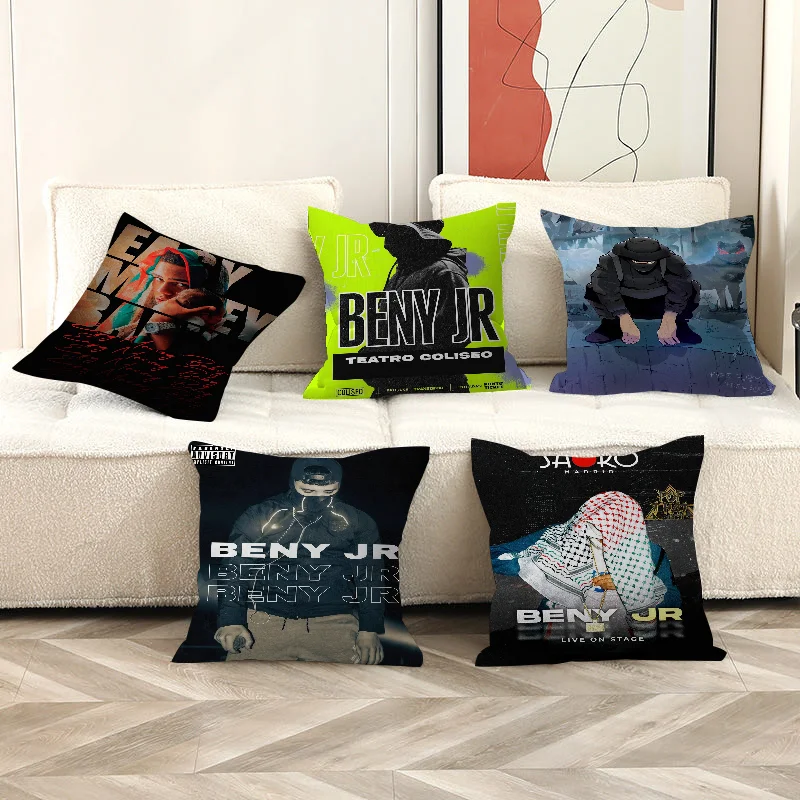 

B-Beny Singer Cool J-Jr Pillow Covers Cartoon Sofa Decorative Home Double-sided Printing Short Plush Cute Cushion Cover