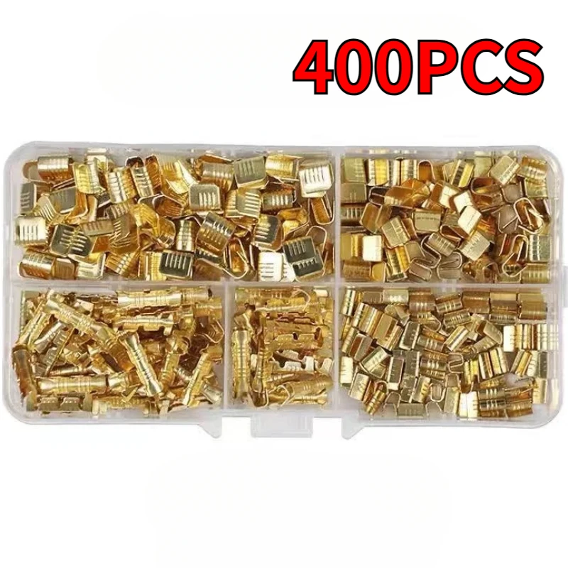 400PCS DJ454 0.5-6.0mm² U-Shaped Copper Wire Crimps Terminal Cold Pressing Connectors Cable Lug For Wire Tab Terminal