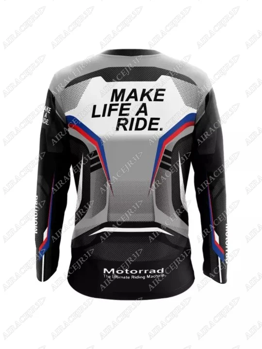 For BMW Motorrad Armor Jerseys ADVENTURE Riding Sport Travel Long sleeve T-Shirt Motorcycle Racing Quick Dry Breathable Summer