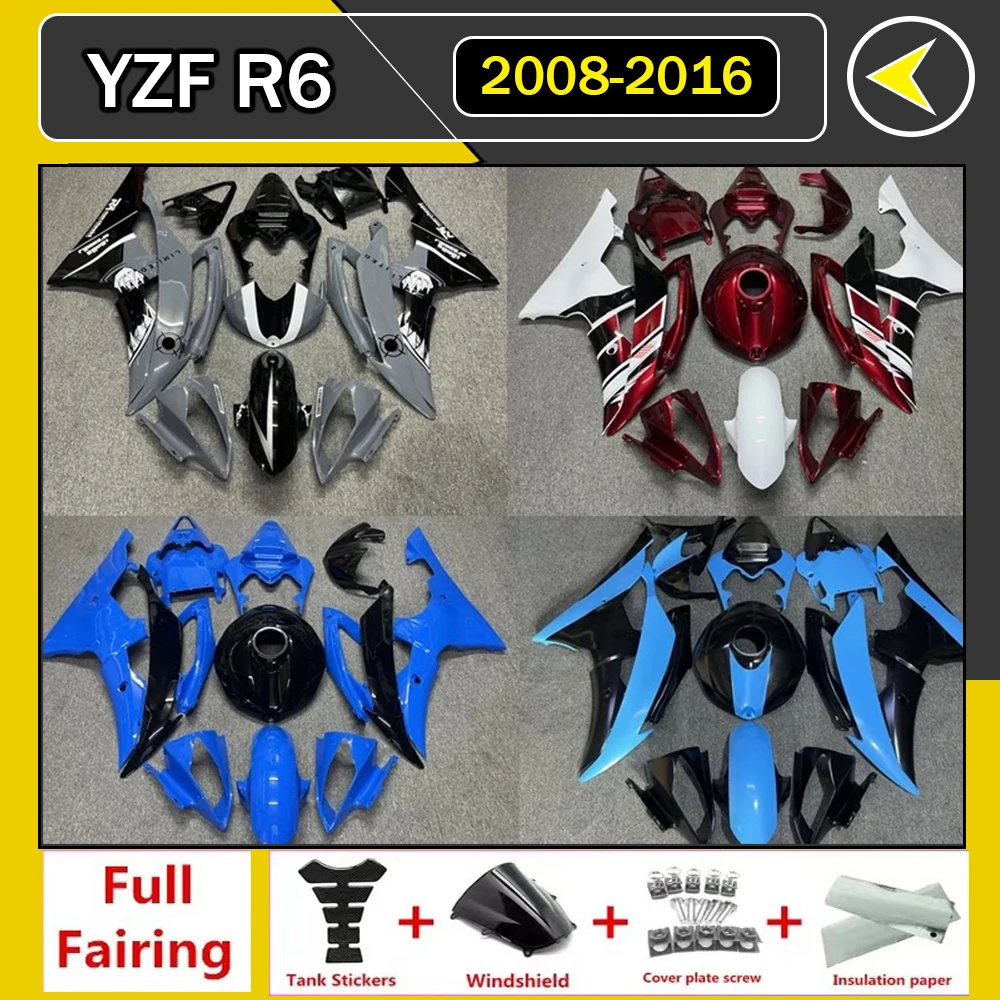 

NEW ABS Motorcycle full Fairing Kit fit For YZF R6 2008 2009 2010 2011 2012 2013 2014 2015 2016 YFZ-R6 Bodywork Fairings kits