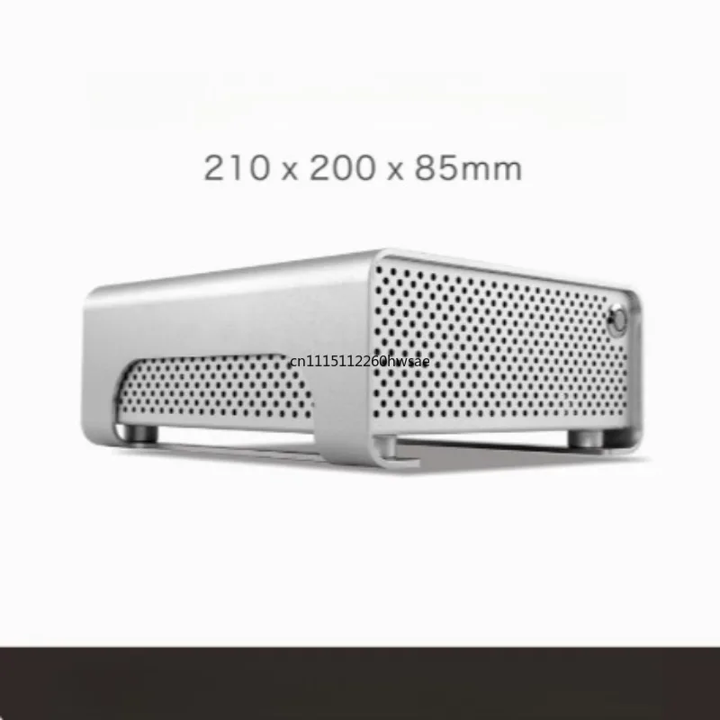 For MGP All Aluminum Mini ITX PC Chassis, Ultra-thin Horizontal Small Computer Case, DC-ATX Power Supply DIY Desktop Housing