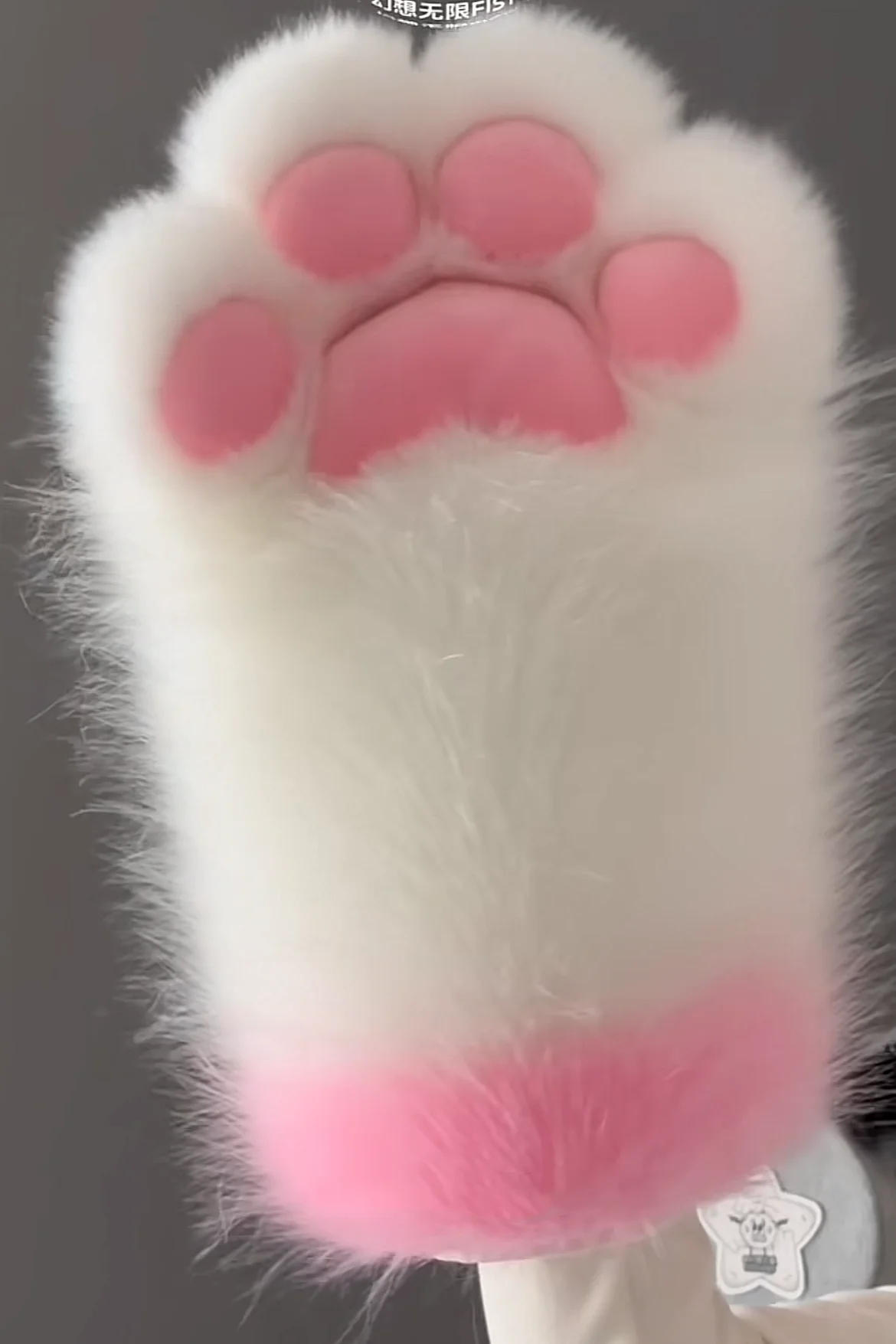 Luvas de gato de desenhos animados para inverno Mitten sem dedos Luvas quentes para animais Fursuit Kegurumi Fato peludo Presentes 1 par