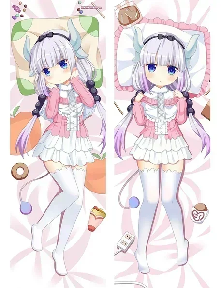 180cm Anime Kobayashi-san Chi No Maid Dragon Dakimakura Pillow Case Tohru KannaKamui Pillow Cover Otaku Hugging Body Pillowcase