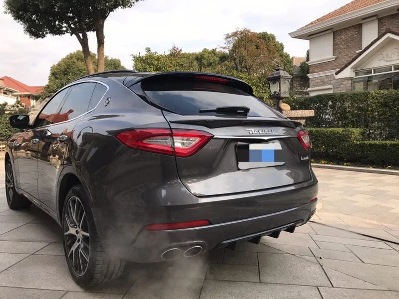 Carbon Fiber Rear Lip Middle Spoiler Window Wing for Maserati Levante S Sport Utility 4 Door Hatchback 2016 - 2017