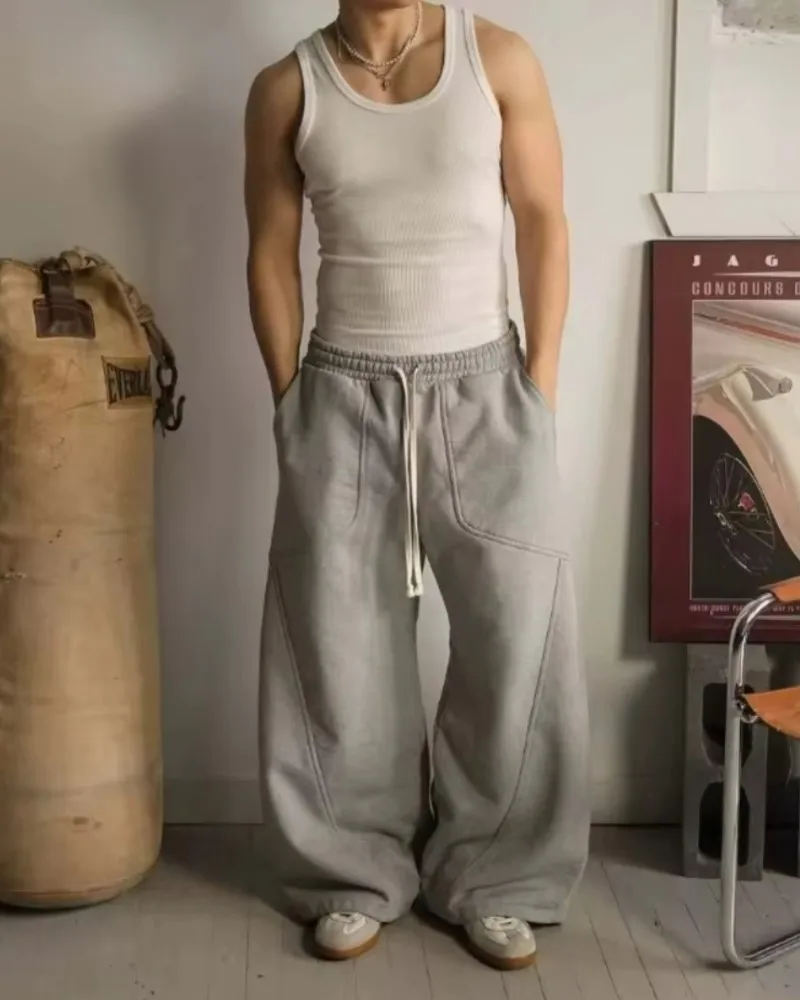 Y2k Street Loose Straight Baggy Pant Women Tracksuit Pant Unisex Retro Sweatpant Men Embroidery HipHop Harajuku Casual Pant Goth